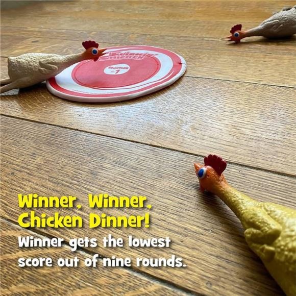 Games | Flickin Chicken Indoor Outdoor Target Toss Game, for 2 or More Players - Picture 2 of 6